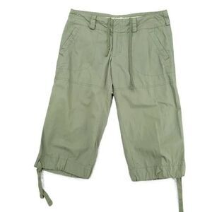 Nike Cargo Capri Pants Medium Drawstring Army Green